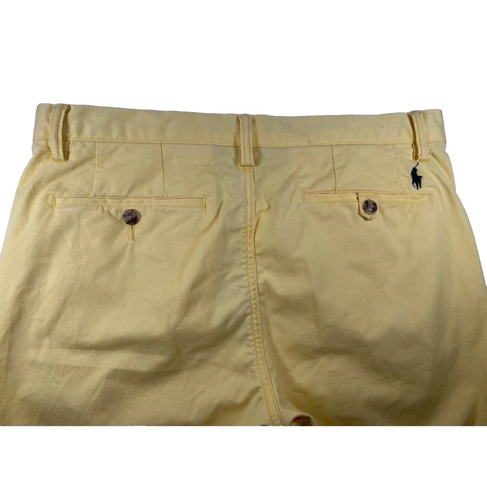 Polo Ralph Lauren Pants Chino Mens 32x32 Yellow Stretch Straight Fit